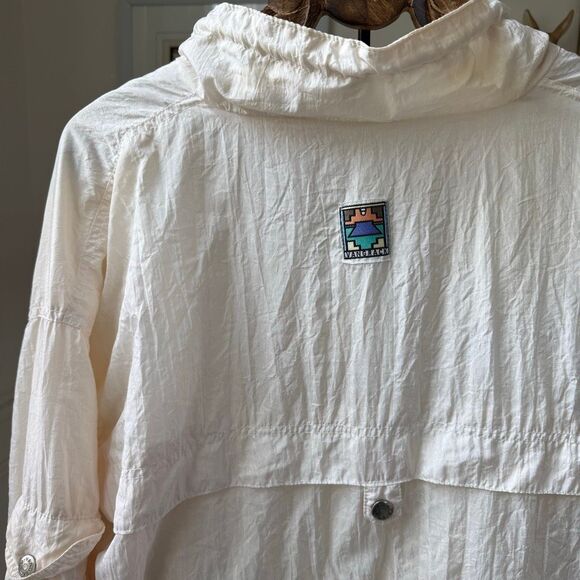 Vintage 90s VanGrack Abstract Satin Nylon Pullover Hip Hop Streetwear XL - Picture 6 of 13